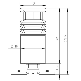 车载气象站（二要素）尺寸图
